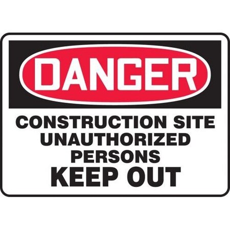 OSHA DANGER SAFETY SIGN CONSTRUCTIO MCRT124XV